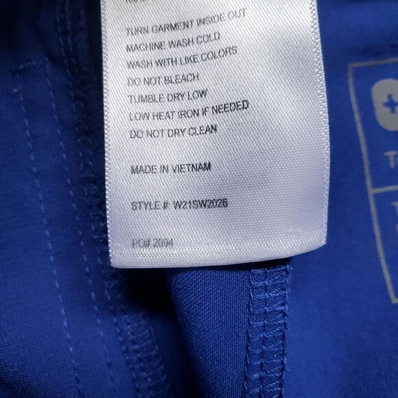 Figs Boston Slim Jogger Scrub Pants Womens Small Blue High Waist PO#2094 - Picture 4 of 12